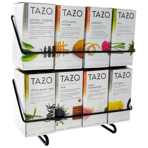 tazo tea metal box|Tazo Tea Bag Variety Pack with Display Stand.